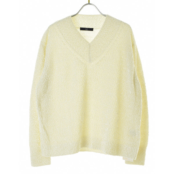 la.f... 25AW 3612-59006 ツヤモールVネックニット