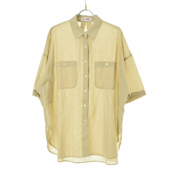 SPICK AND SPAN 24SS 24050200314020 コットンリネンハーフスリーブシャツ