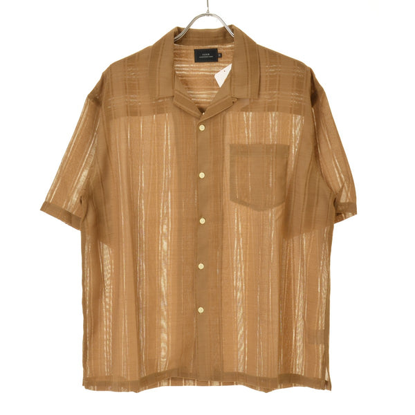 SLICK 5220107 Leno Cloth Open Collar Shirt 絡み織ストライプオープンカラーシャツ