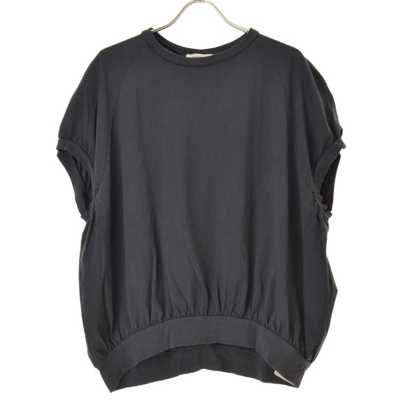 !TANG! 2015205 空紡糸天竺 コットン ショートスリーブ ギャザー プルオーバー