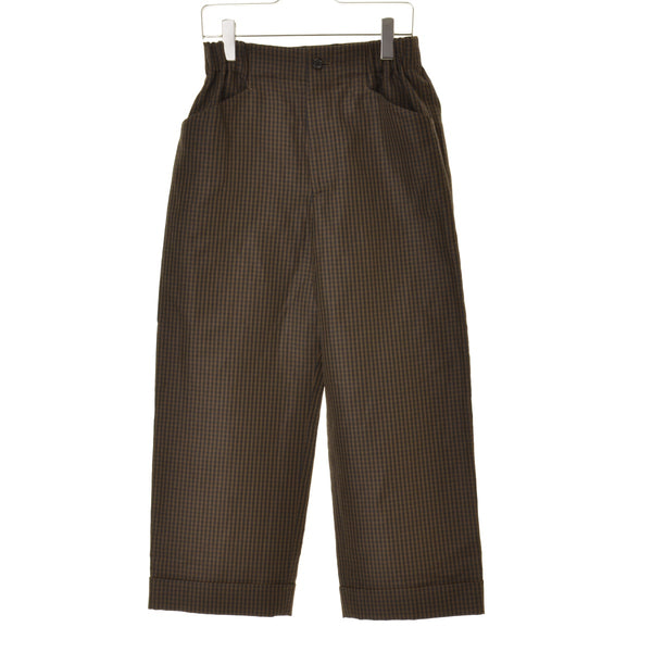 MARGARET HOWELL 26AW 5786243203 LINEN WOOL GINGHAM TROUSERS