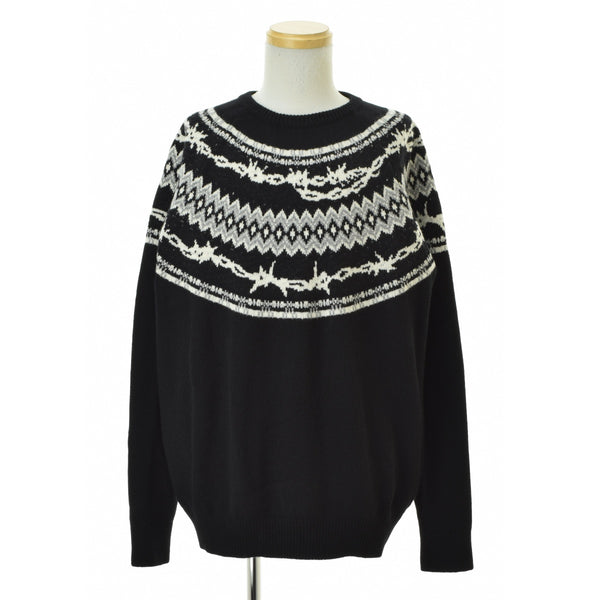 UNIFORM EXPERIMENT 25AW UE-252067 ENTANGLED NORDIC SWEATER
