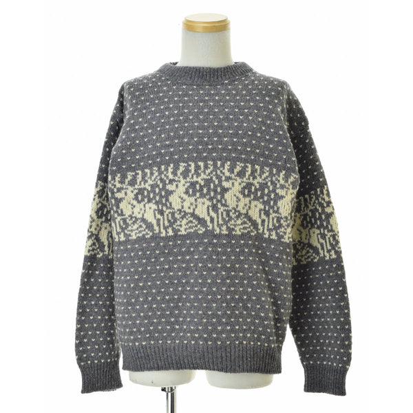 EDDIE BAUER 80s~ ノルディック柄 バーズアイ トナカイ