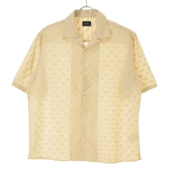 UNITED ARROWS Green Label Relaxing 3216-1-000070 コットン ジャカード オープンカラー