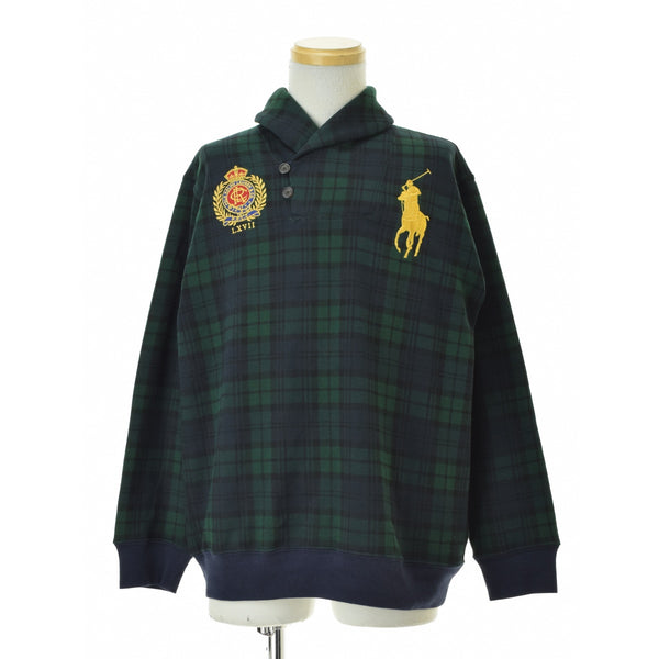 POLO RALPH LAUREN BIGポニー ショールカラー ブラックウォッチ