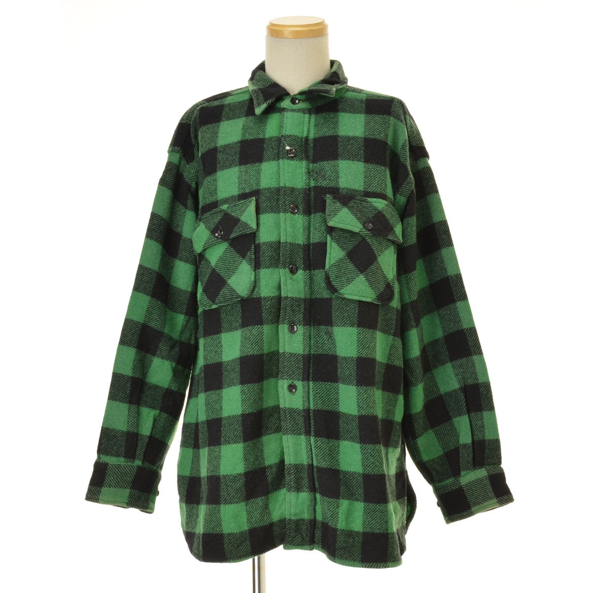 SEARS 50s ブロックチェック マチ付 ウール