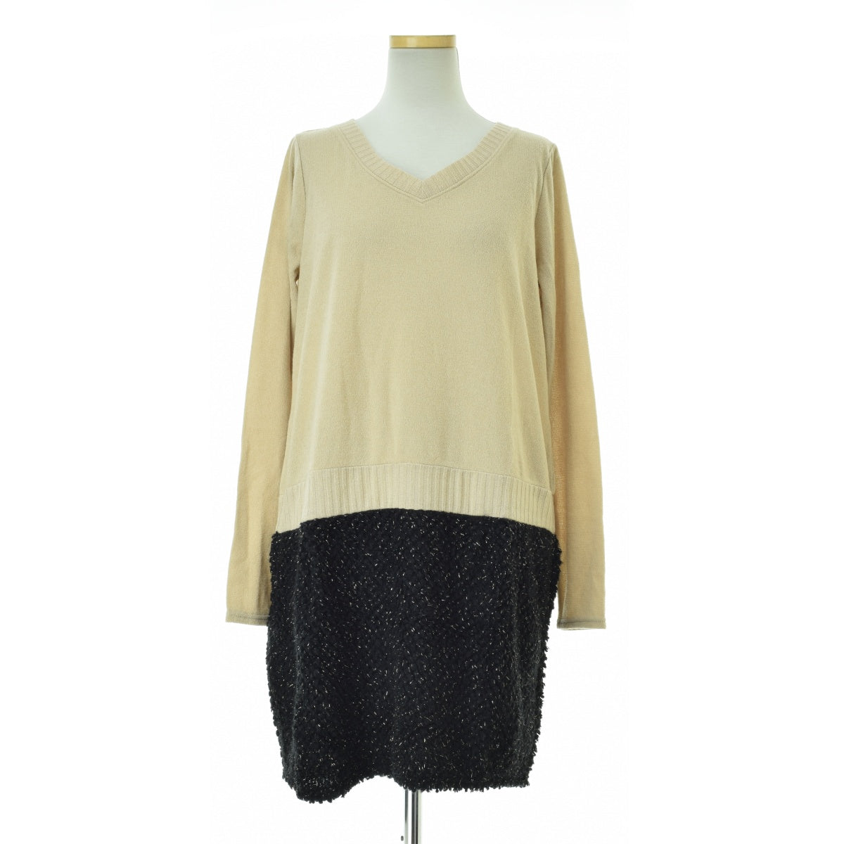 moi moi 異素材切替ニット