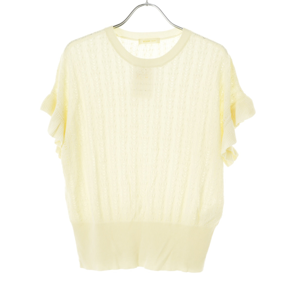 BEAMS HEART 23SS 43040083353 袖フリル ニットプルオーバー