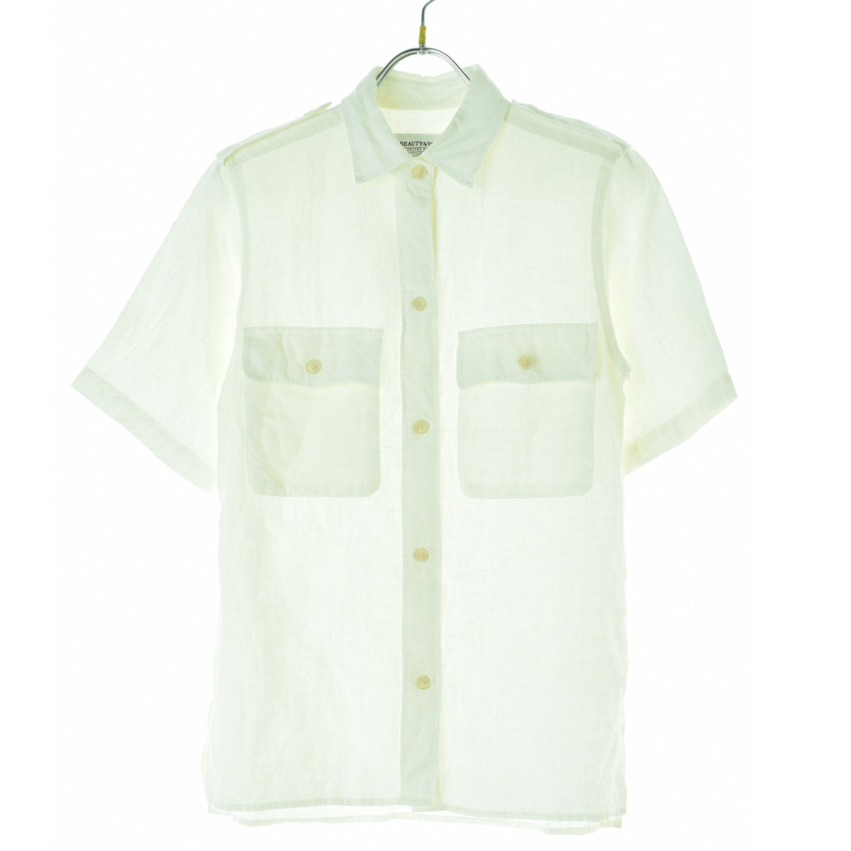 UNITED ARROWS BEAUTY & YOUTH 1616-218-0271 TRADITIONAL キャンバスサファリシャツ リネン
