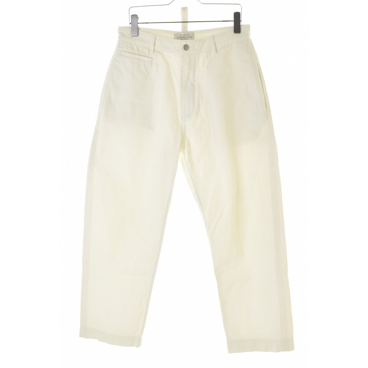 STUDIO NICHOLSON SNM-029 PYAD SELVEDGE DENIM OPTIC WHITE