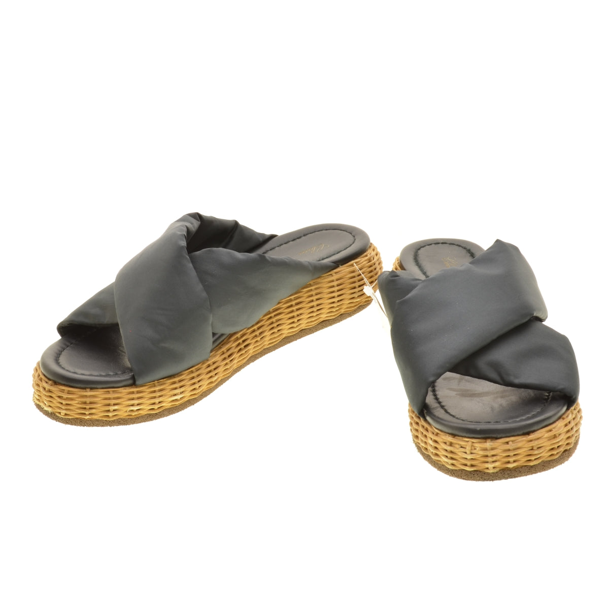 Claire Charlotte CC24SS006 CARDINE WICKER PLATFORM ナチュラルラタンプラットフォームサンダル