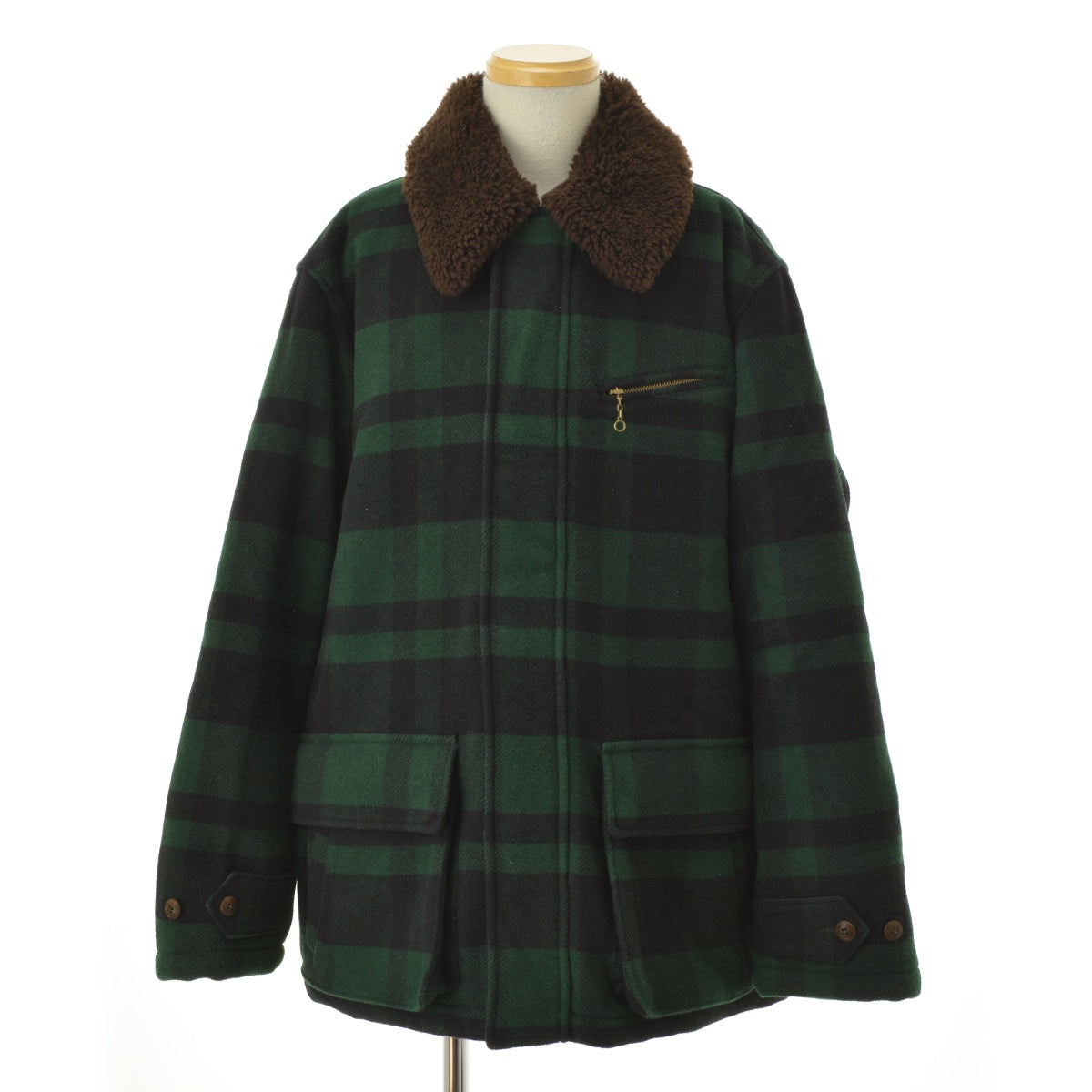 POLO COUNTRY 23AW Shearling collar Plaid Barn Coat シアリングカラーブラッドバーンコート