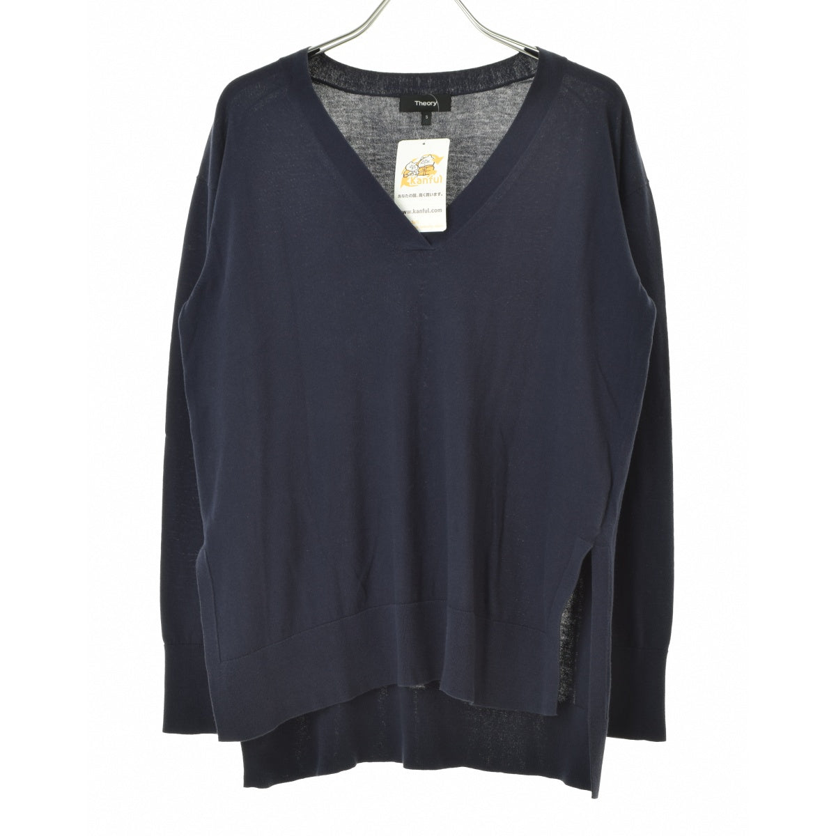 Theory 01-8101729 HIGH TWIST COTTON PLACKET VNECK H