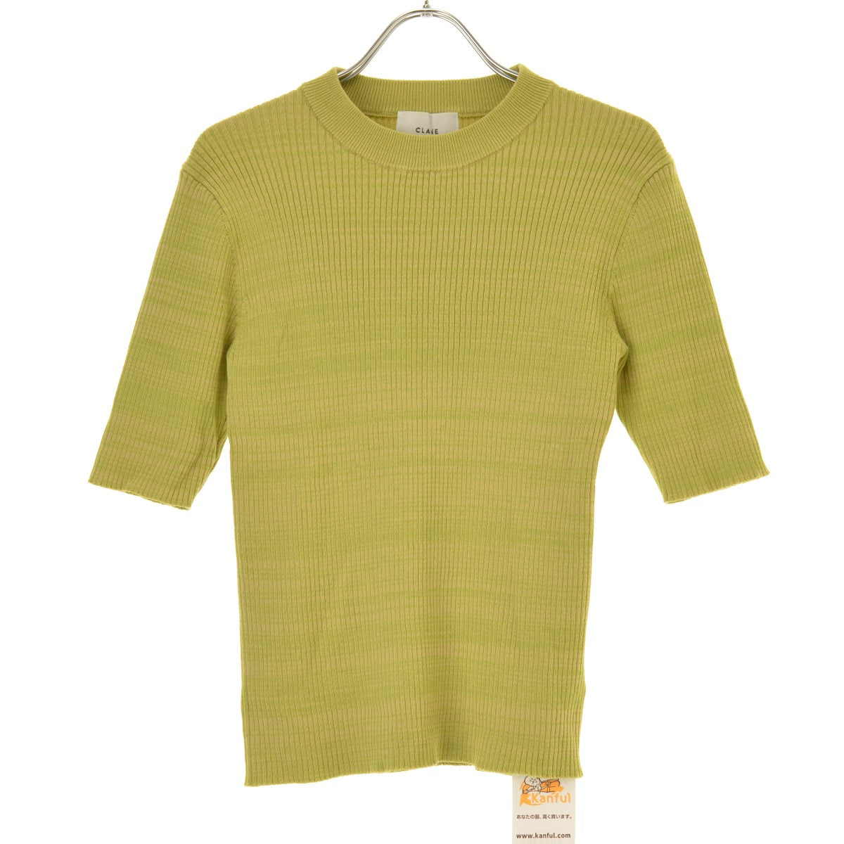 CLANE 12106-2102 H/N RIB KNIT TOPS ハイネックリブニットトップス