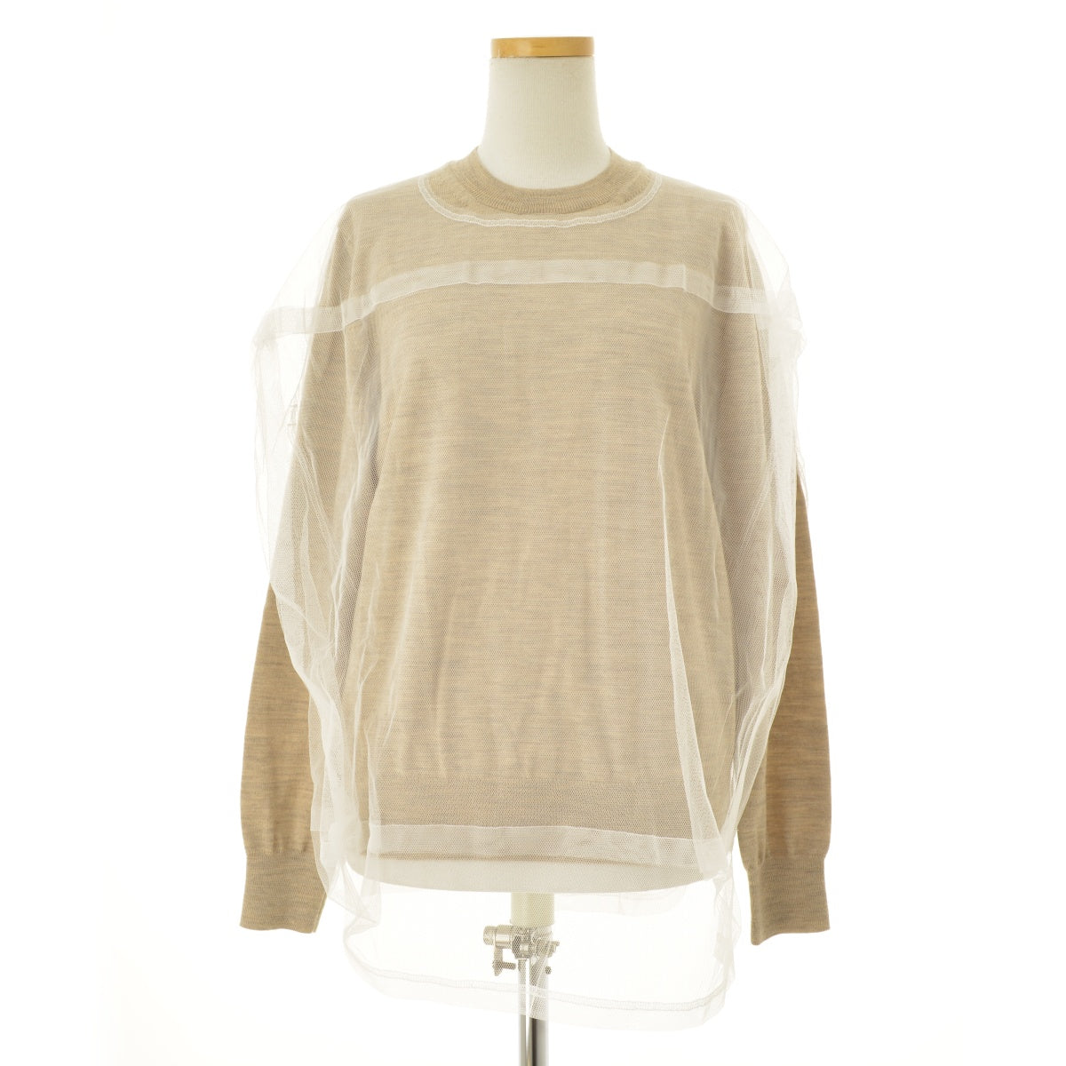 COMME des GARCONS 25SS AD2024 GO-B019 チュールベスト × ウールニット レイヤード