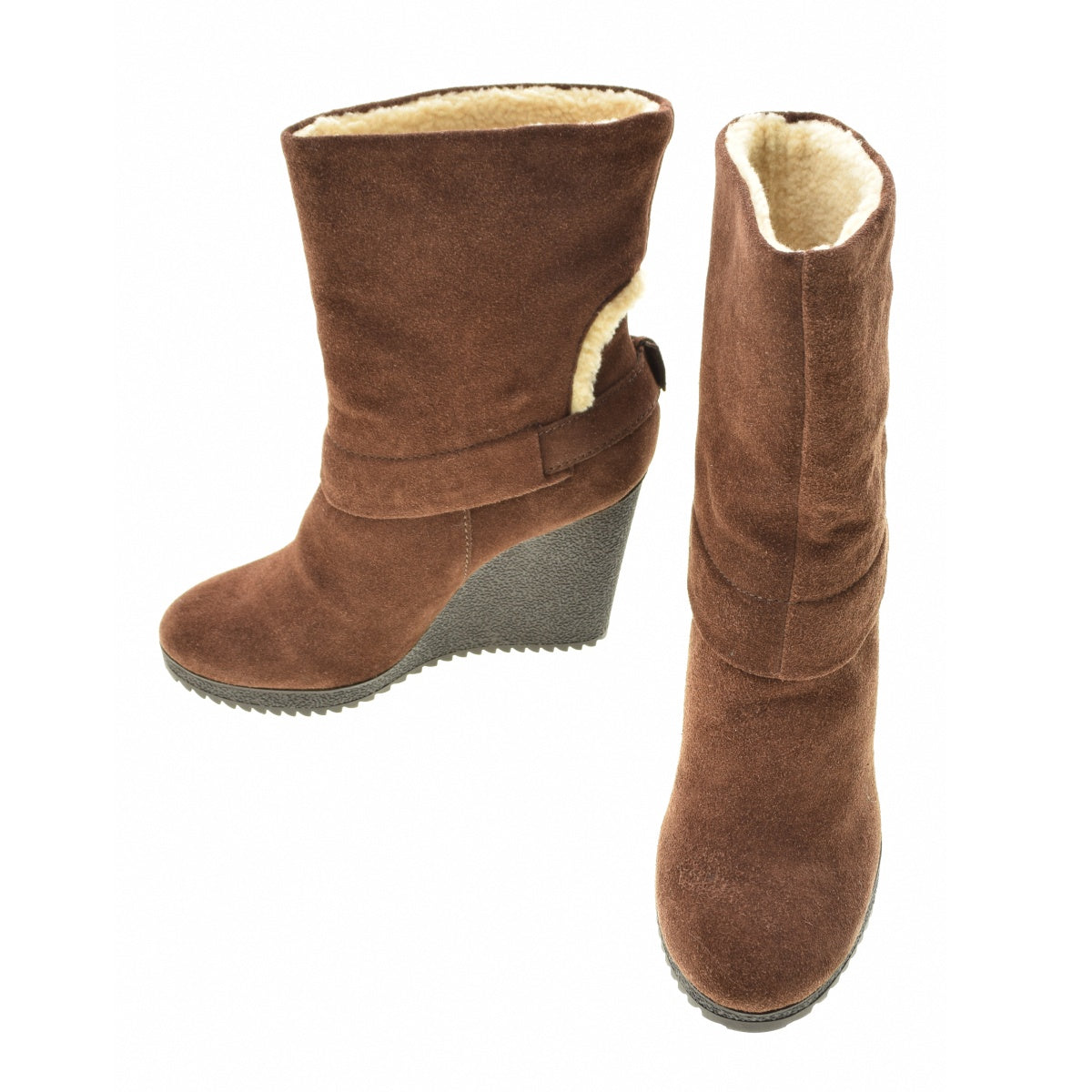 NINE WEST スエード 内ボア ウェッジ