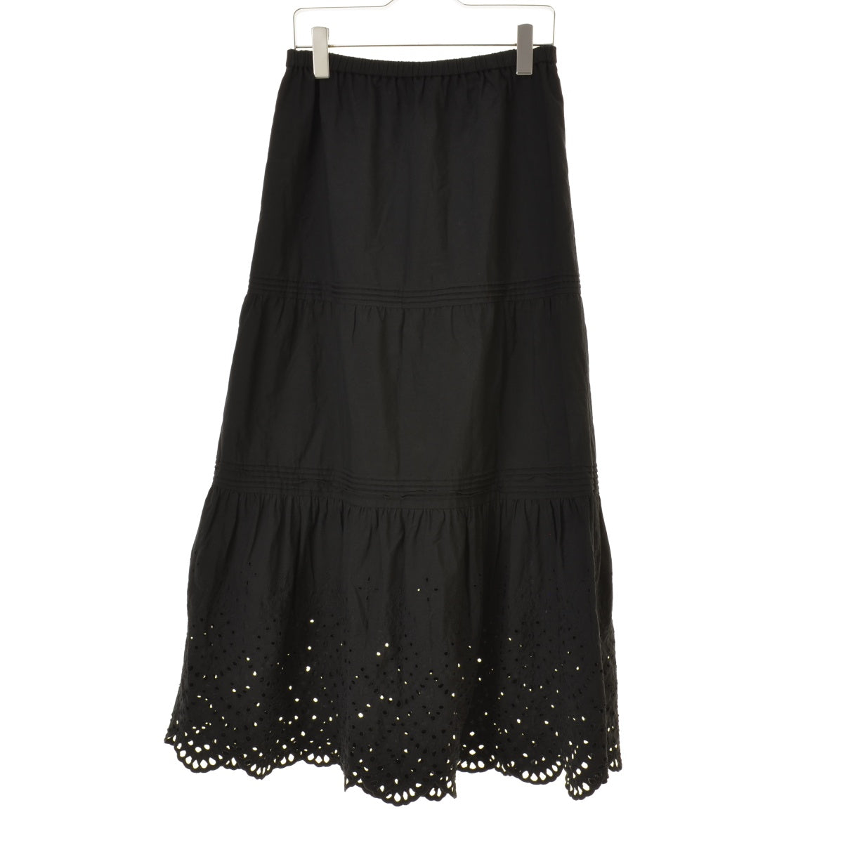 UNITED ARROWS BEAUTY & YOUTH 1624-1-993955 ピンタックティアード レースロングスカート