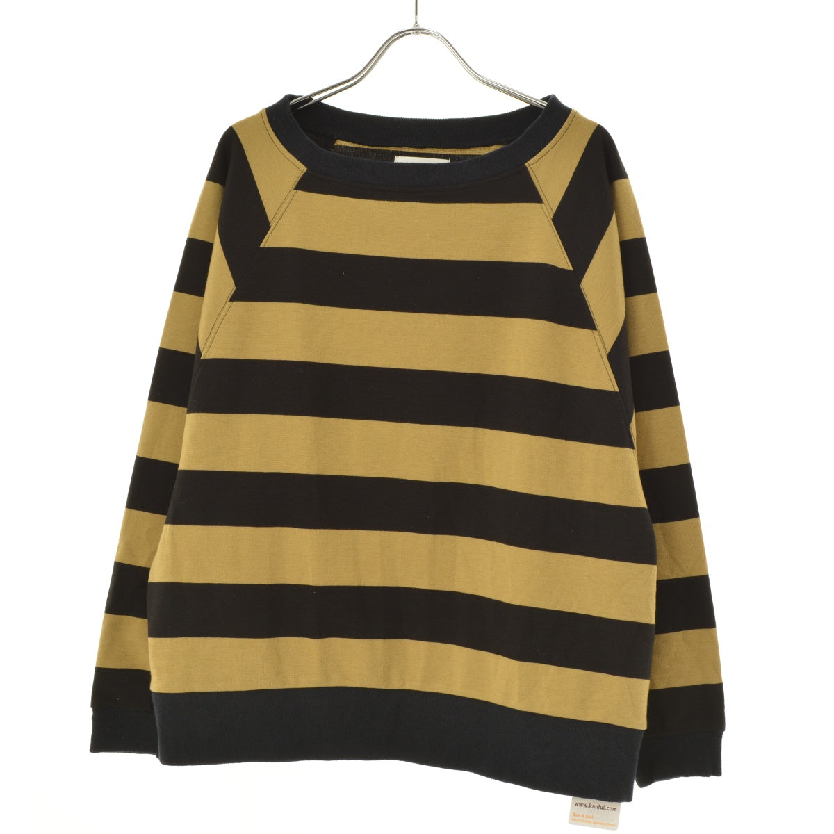 MANON MNN-C-126 WOOL MIX PONTE RAGLAN L/S TEE ボーダー