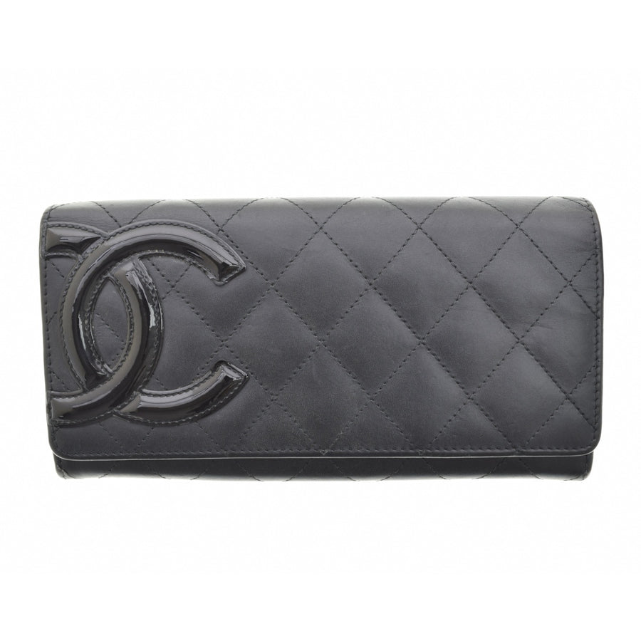 CHANEL A50077 カンボンライン 二つ折り レザー 長財布