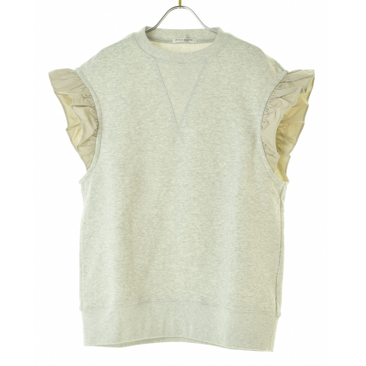 UNITED ARROWS BEAUTY & YOUTH 24SS 1617-199-6082 スウェット&フリル ノースリーブ トップス