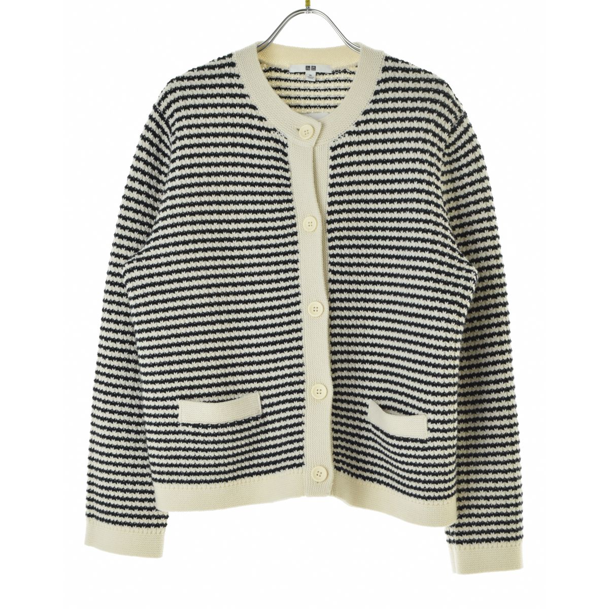UNIQLO 24SS 466366 ニットショートジャケット ボーダー
