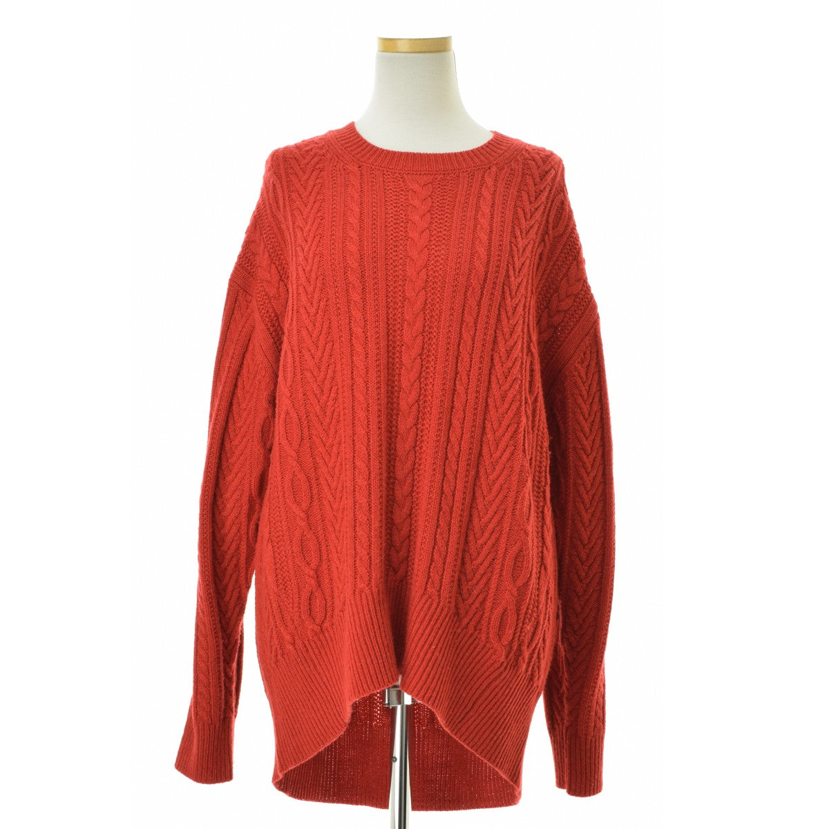 chocol raffine robe ウールブレンドケーブルニットチュニック