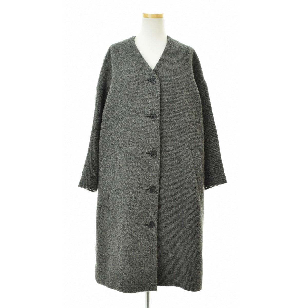 nest Robe 01184-2002 シェットランドモッサーノーカラーコート