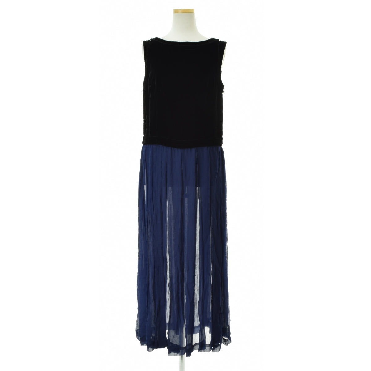 COMME des GARCONS robe de chambre 90s AD1998 RO-100110 ベルベット × シフォン 異素材ドッキング