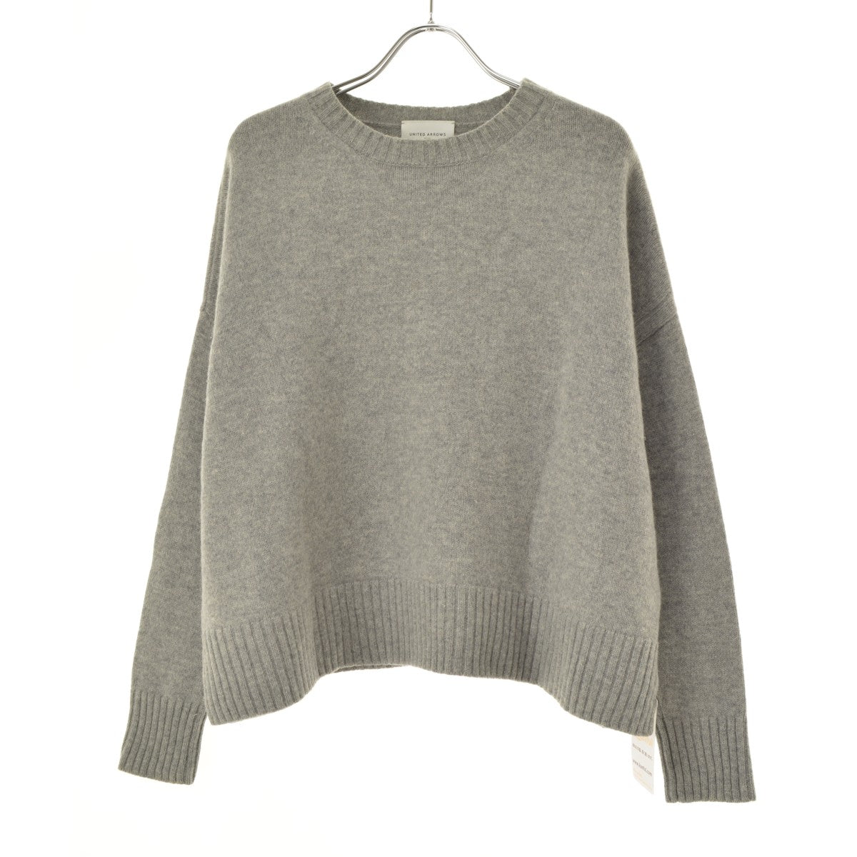 UNITED ARROWS 1513-106-4276 ウールカシミヤ裾スリット クルーネック