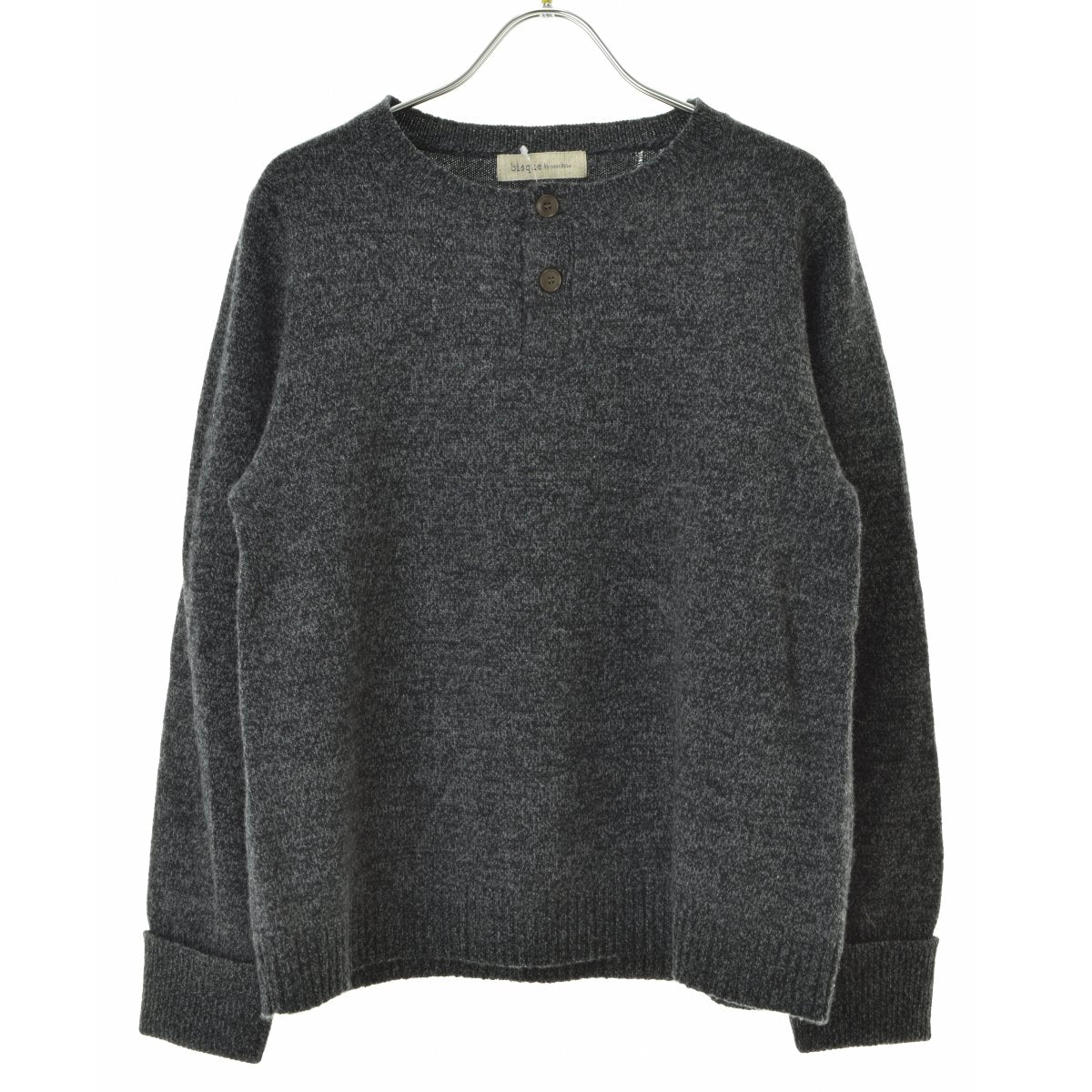 bisque by nest Robe エルボーパッチ付きカシミヤ混ウール