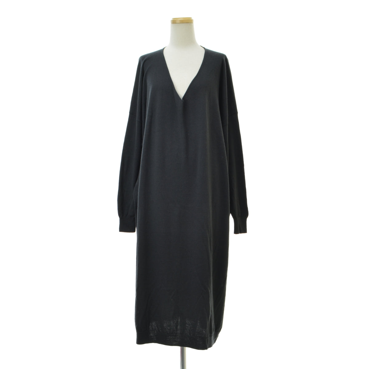 Framework 19AW 19080220519040 BigVネックニットワンピース ロング
