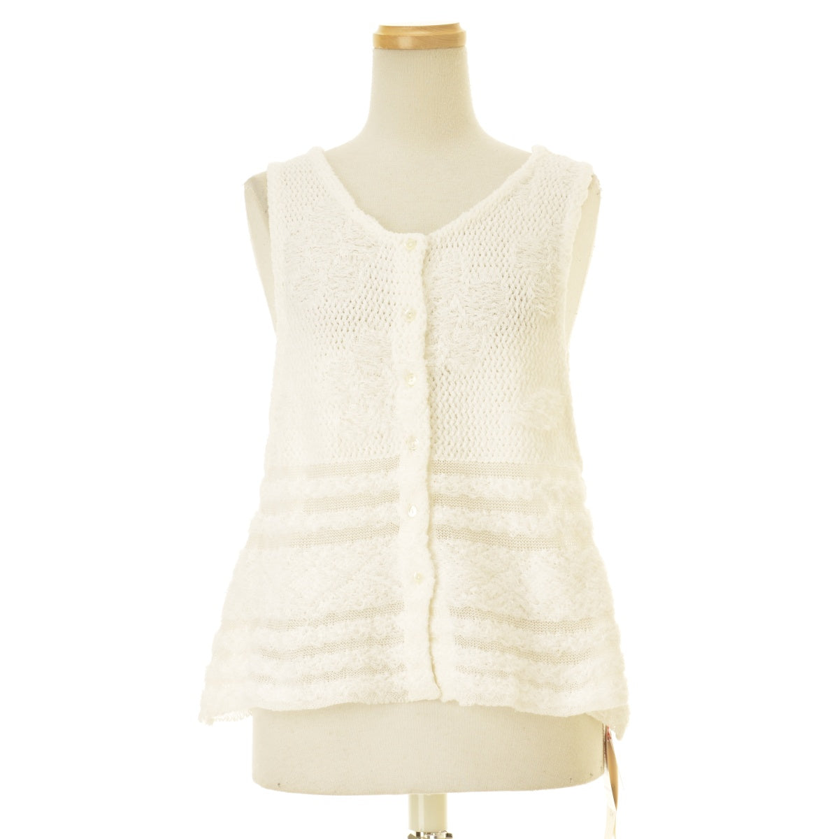 l'atelier du savon 25SS 73-01-KN-001-25-1 チュール編みこみ お花のベスト