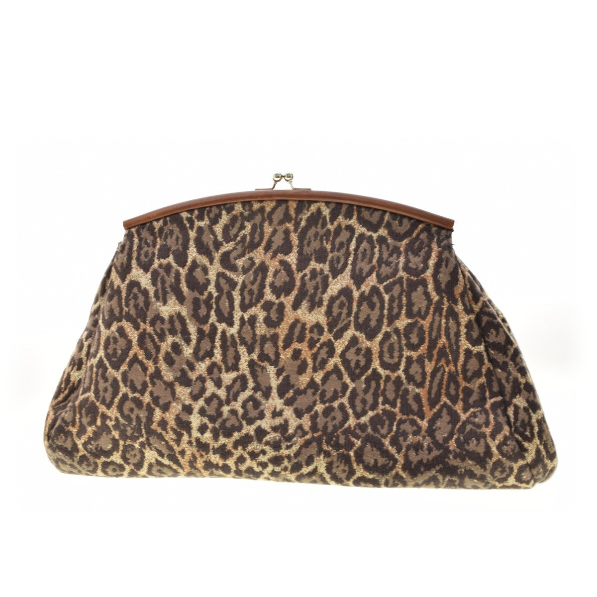 A VACATION PILLOW LEOPARD がま口 レオパード クラッチバッグ