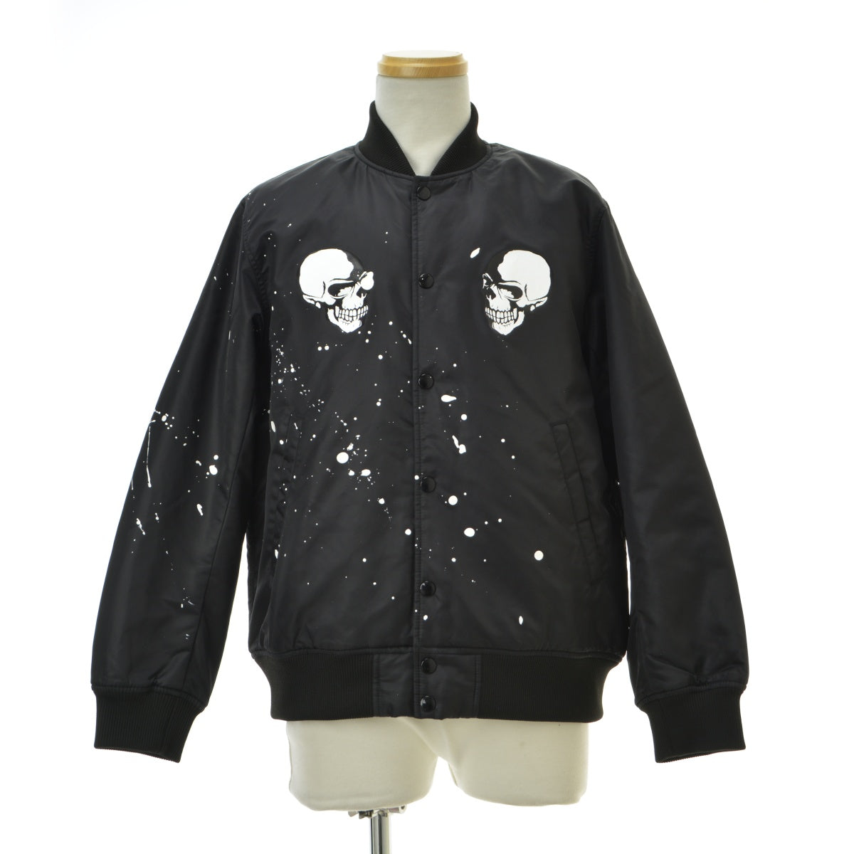 NUMBERNINE 25AW F25NJ005P HAND PAINTED NYLON PRINTED STADIUM JACKET