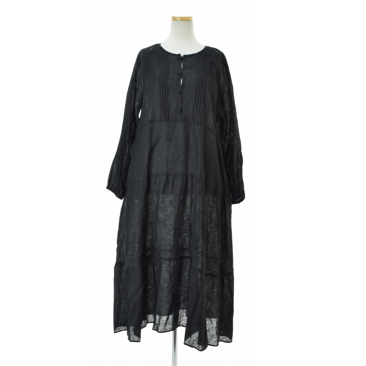 ROBE de PEAU リネンタック ティアードフレア