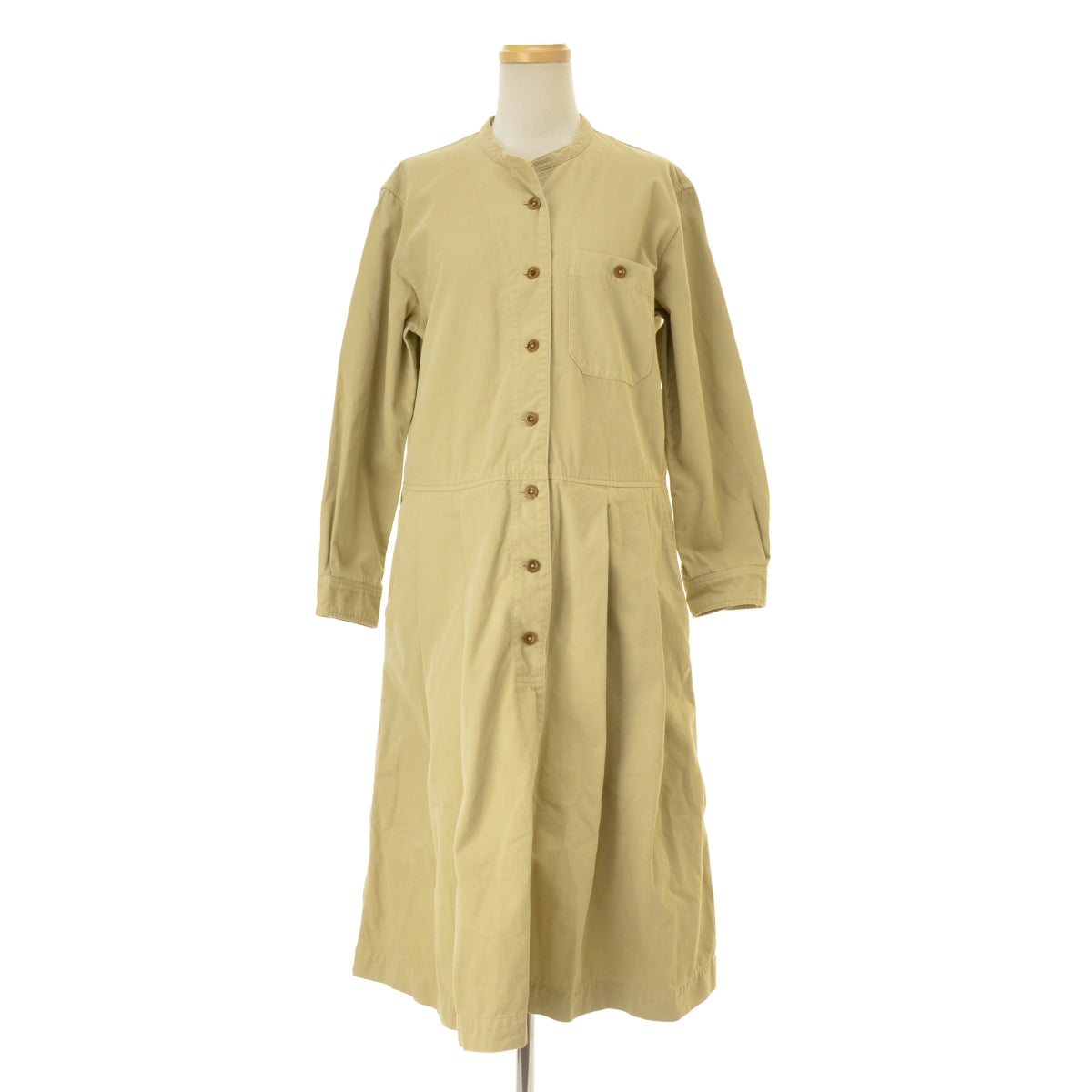 MARGARET HOWELL MHL 595-8258504 プリーツフレアツイルシャツロング