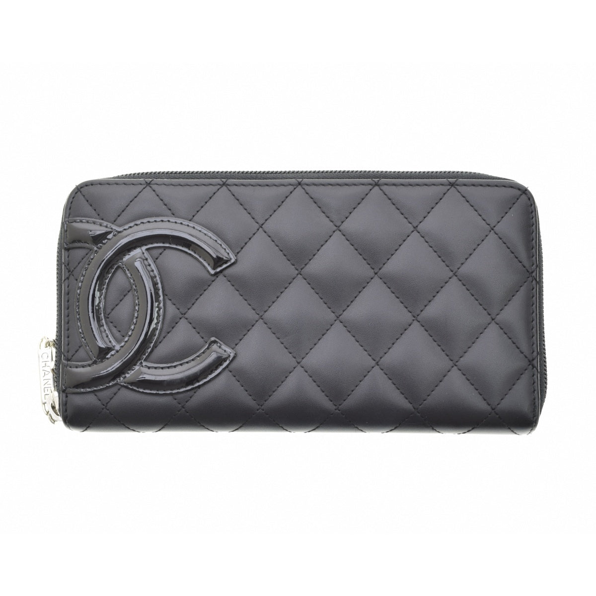 CHANEL A50078 カンボンライン ラウンドファスナー レザー 長財布