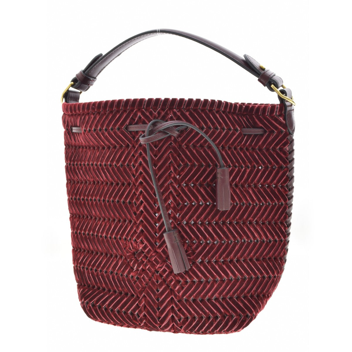 ANYA HINDMARCH ニーソン ドローストリング 2WAY ベルベット