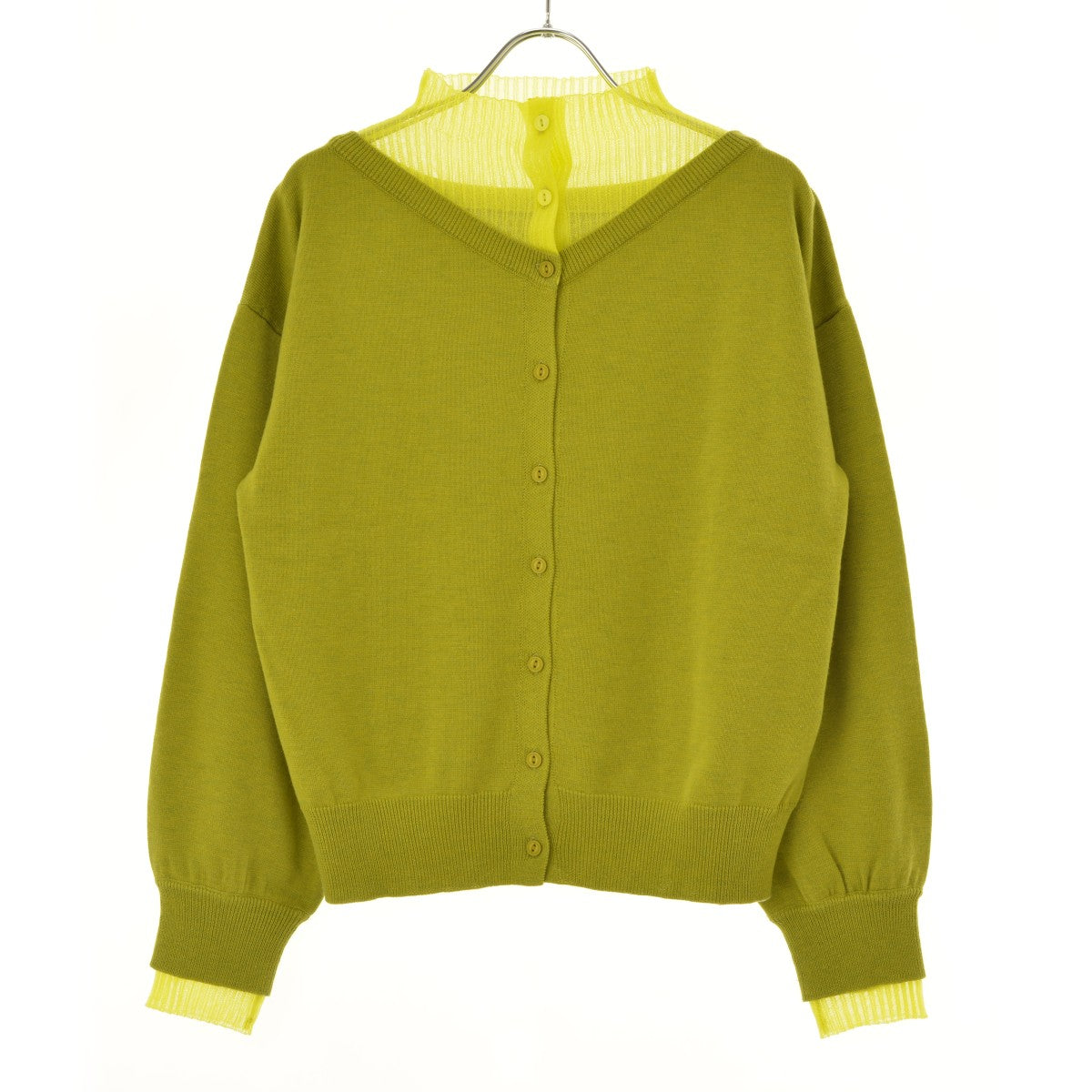 Ameri 02120150690 2WAY FAKE LAYERED KNIT TOP
