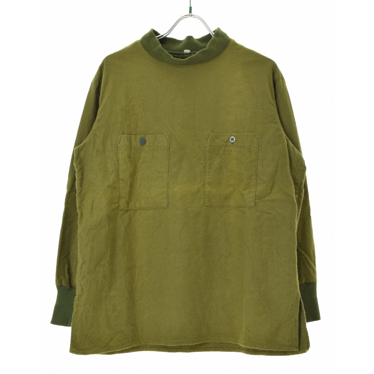 MILITARY ハンガリー軍 フランネル プルオーバー モックネックシャツ