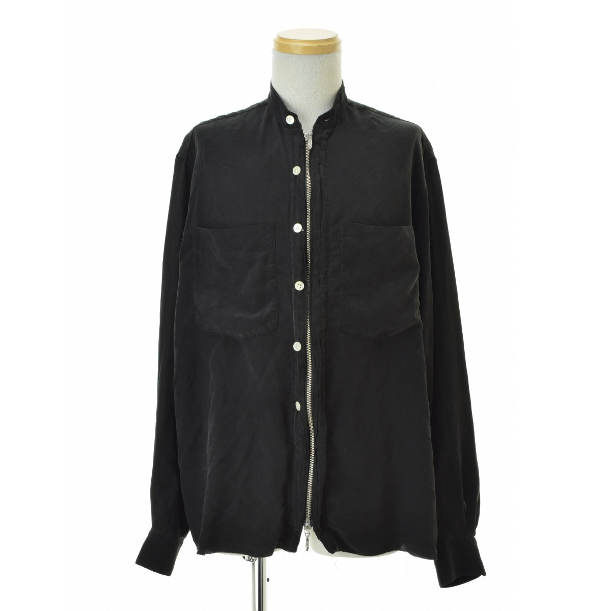 MASU MESS-SH0302S ZIP-UP SILK SHIRTS