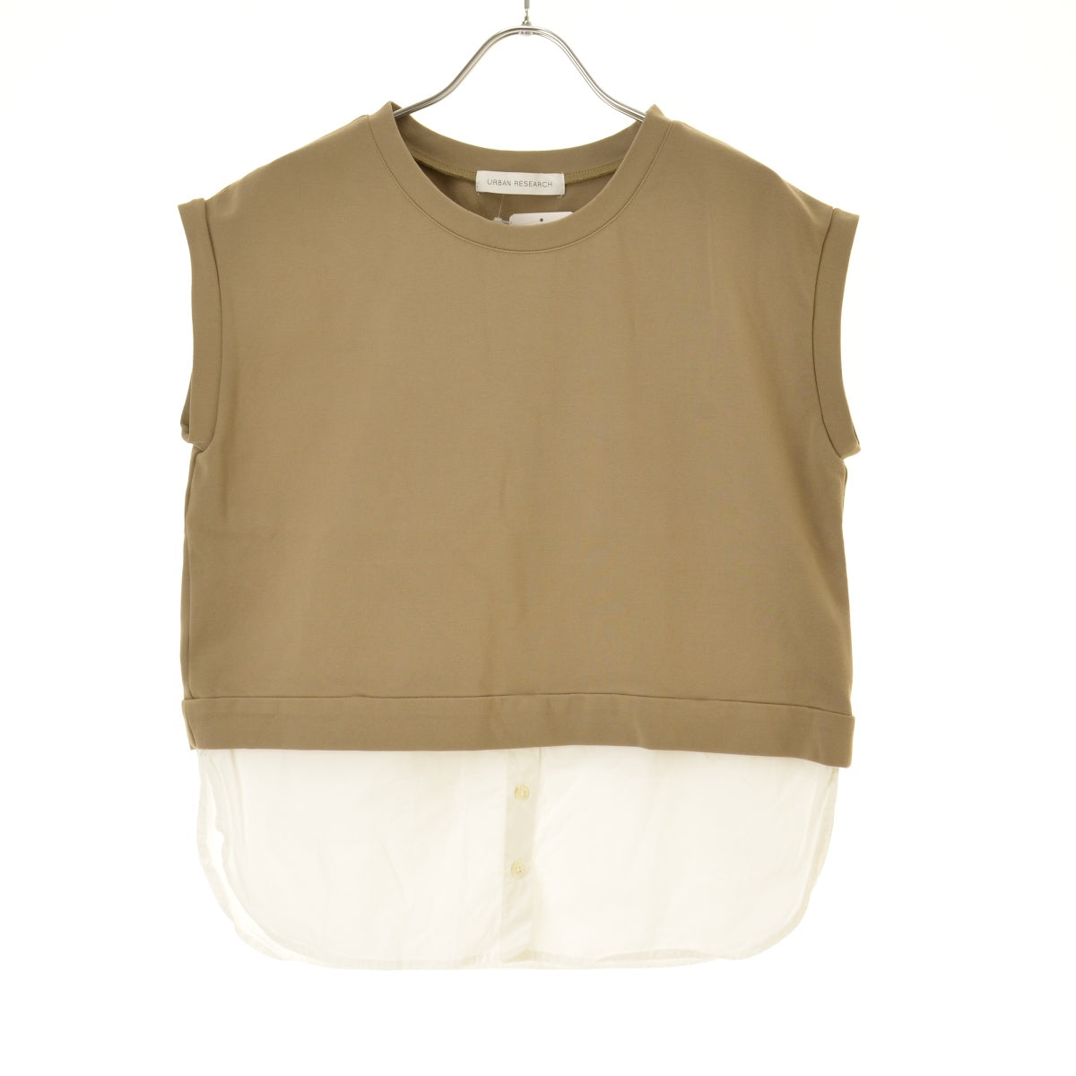 URBAN RESEARCH UR15-21X009 シャツレイヤード風フレンチスリーブカットソー