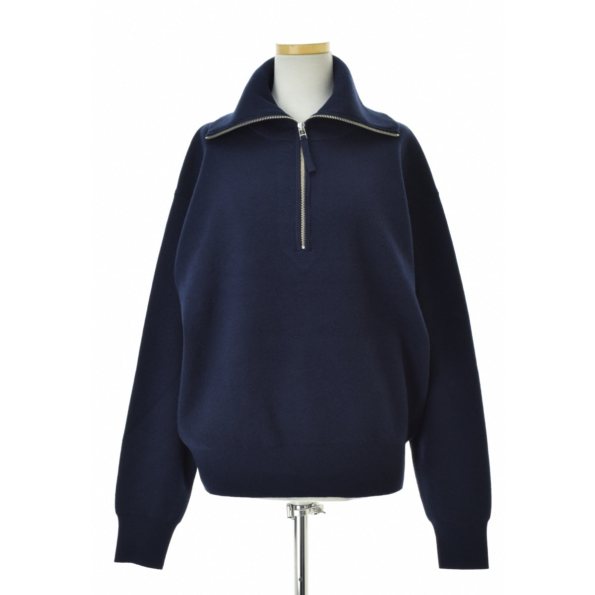 crie conforto 25AW 254IAT70-0771 ハーフジップセーラーカラーニット