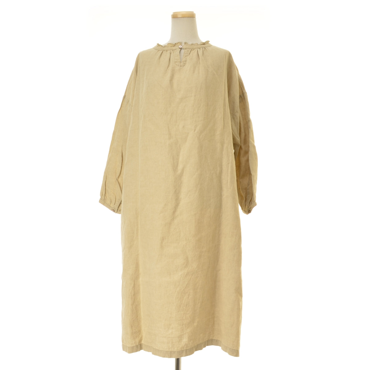 nest Robe フリル襟リネンワンピース ロング