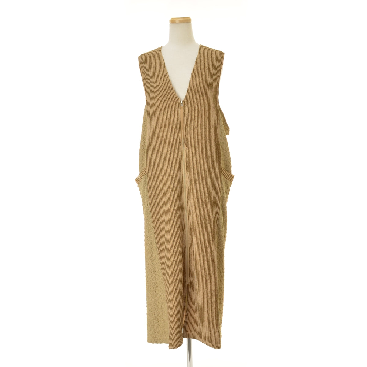 AgAwd 2301-440628 Stripe Gilet Onepiece ストライプジレワンピースマキシ