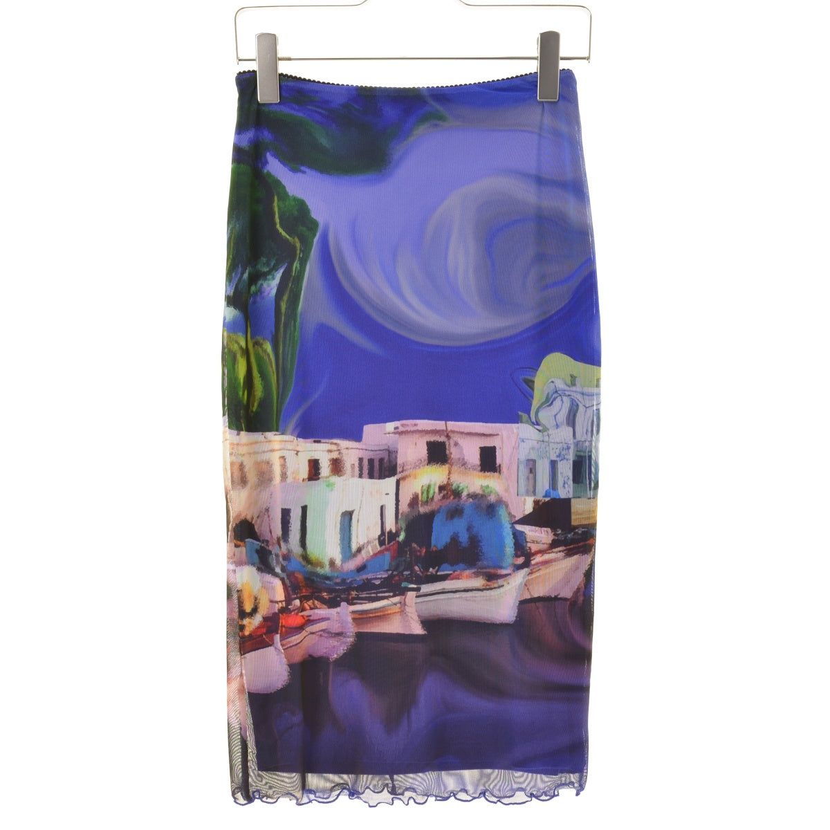 Desigual 24SS 24SWFK05 M. Christian Lacroix 風景モチーフ ミディスカート ロング