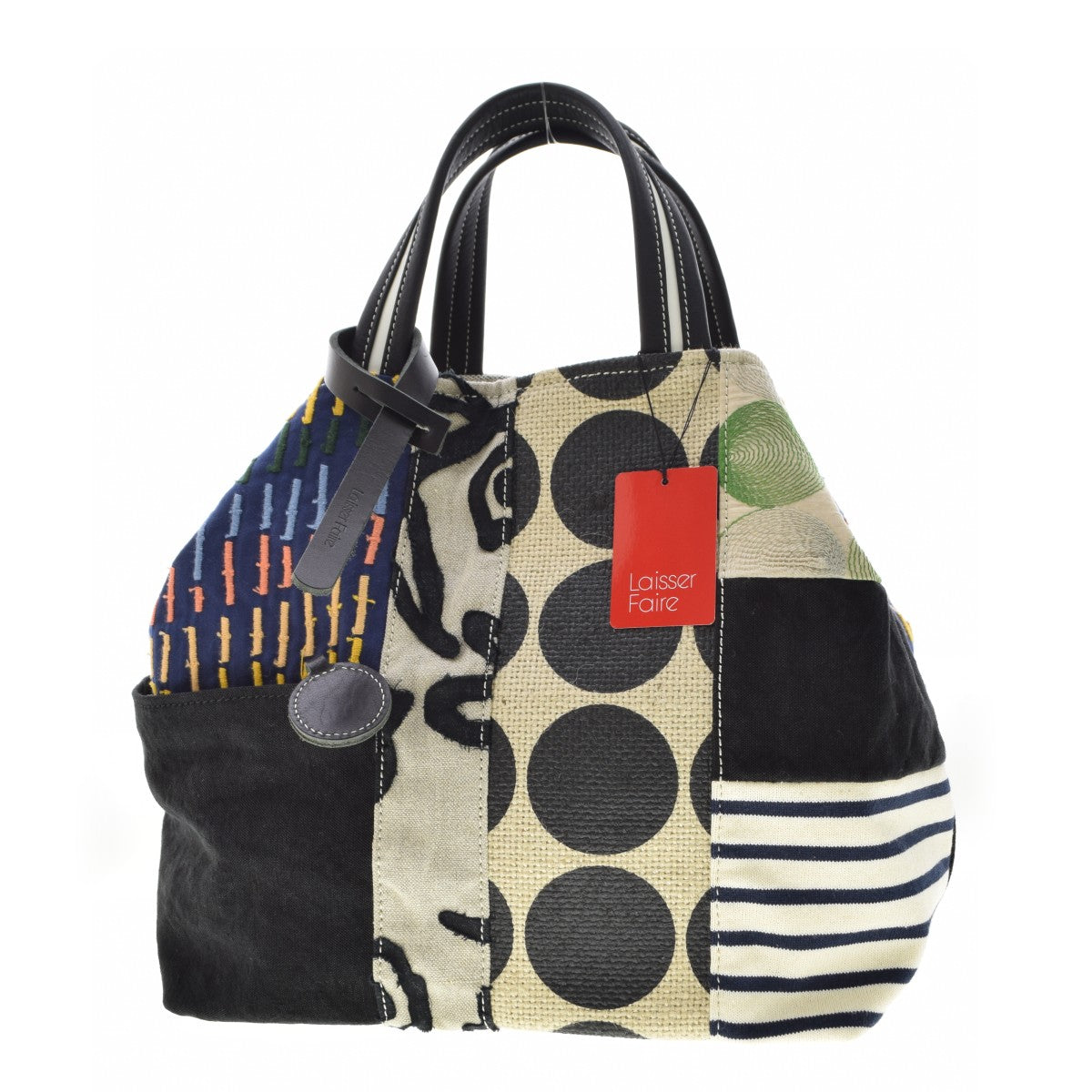 Laisser Faire ジュート×帆布×牛革のパッチワーク