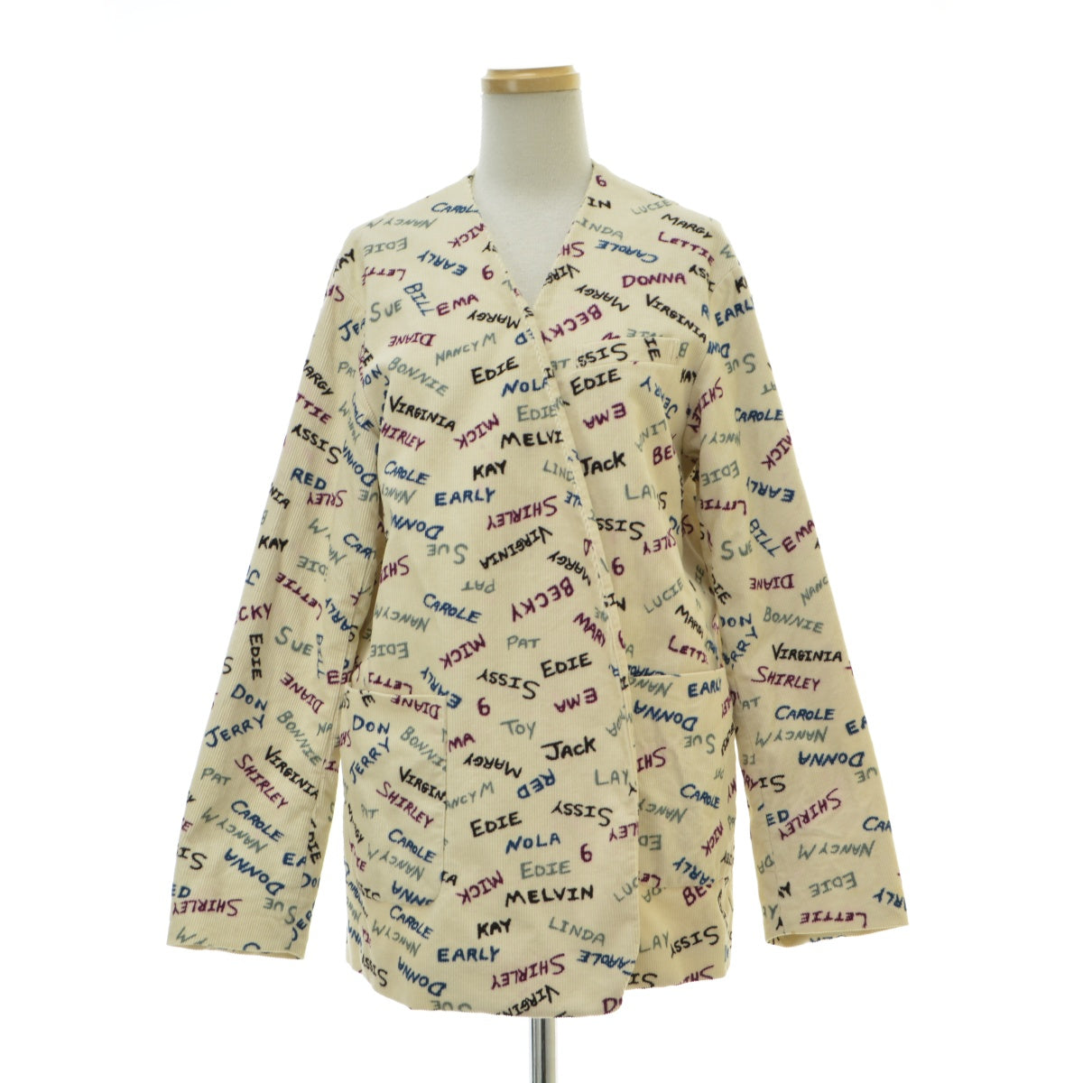 6 (ROKU) UNITED ARROWS 8622-260-0094 CORDUROY NAME JACKET