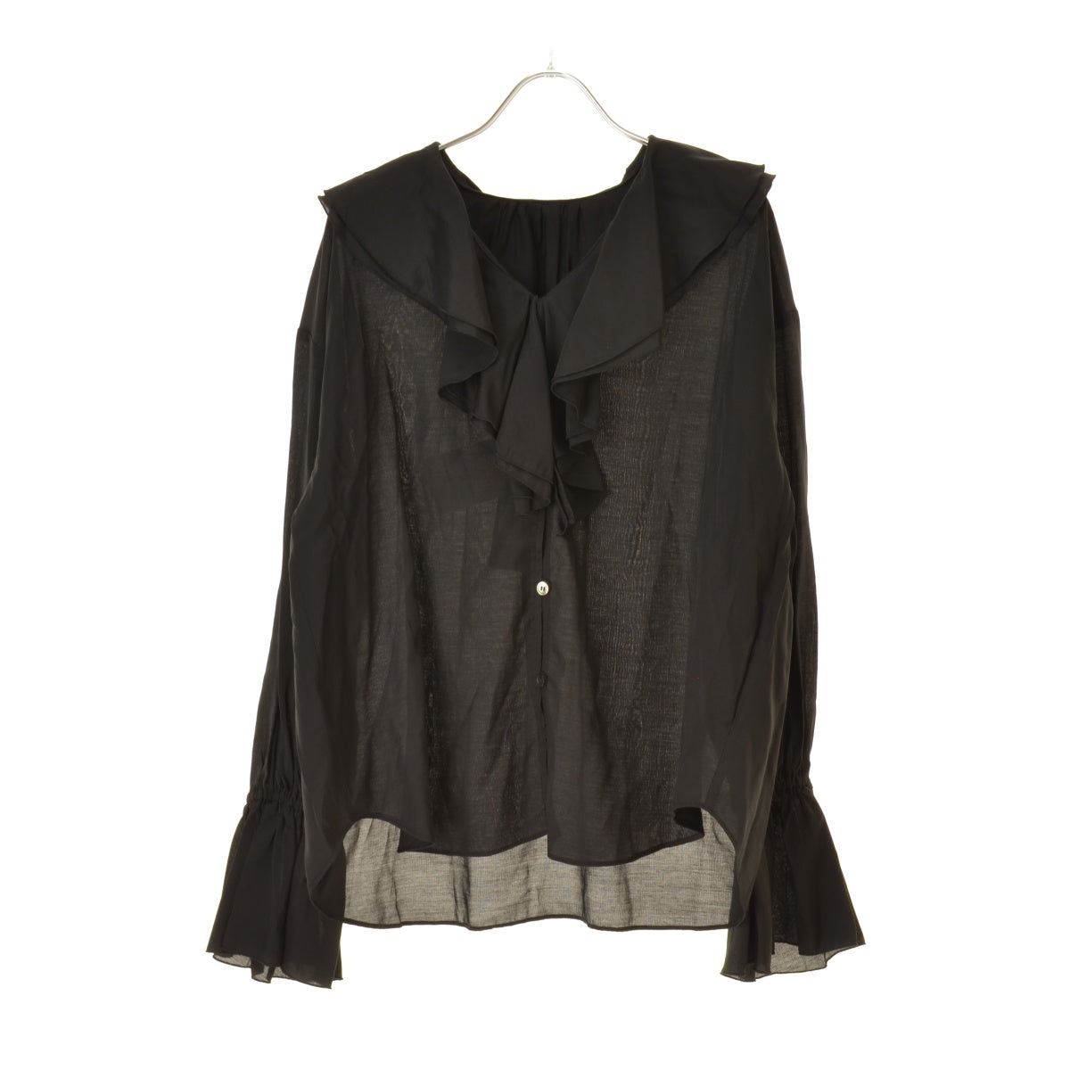 B.C STOCK 25AW 25051700501130【WEB限定】ウォッシャブル / R/NYラッフルフリルブラウス SIMPLICITE