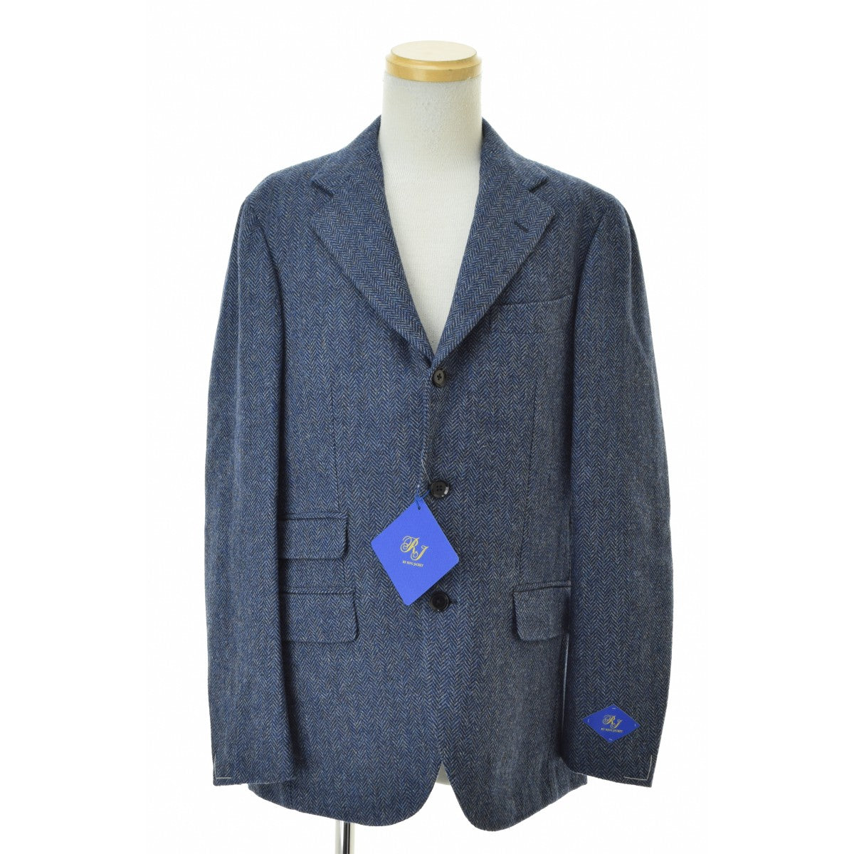 RING JACKET RJ057F02X No,274B ウールヘリンボーン ツイード 3ボタン